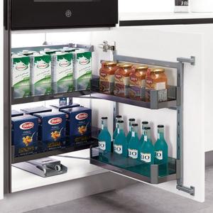 누오미 퍼플 2단 홈 유니트 팬트리수납함 선반 주방수납장 팬트리수납함