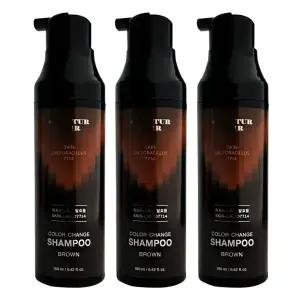 꾸띄르 헤어 시즌4 스킨락토7714 염색샴푸 브라운 190ml 3개 컬러체인지샴푸 멋내기갈색