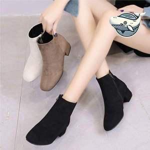 발목부츠 기모안감 둥근코 스웨이드 앵클부츠 클래식