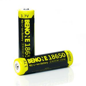 BENONE 베논 18650 3500mAh 대용량 고효율 배터리 KC인증 보호회로 리튬이온 충전지 건전지