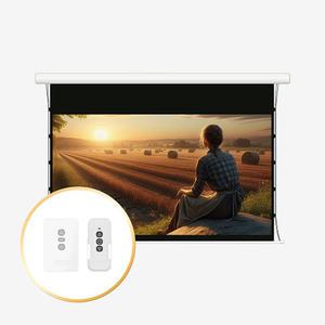 윤씨네 V-TEH120CW 전동 텐션 16:9 120인치 와이드 빔프로젝터 스크린 강의실 학원 사무실 카페 회의실용