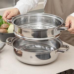 인덕션 2단찜기 전골냄비 28cm 스텐찜통 찜기 판촉물 답례품 선물용