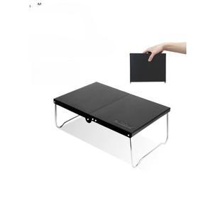 캠핑 휴대용 커피 야외 미니 접이식 테이블 등산 간이 소형 초경량 광택 실버 수납 가방