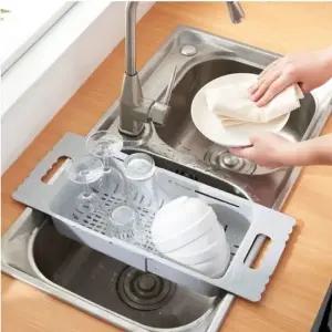 길이조절 씽크대 그릇 거치대 주방 물빠짐 선반 조절 씽크 거치 주방