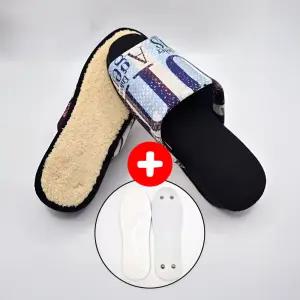 극세사 청소슬리퍼 3종세트(슬리퍼+먼지흡착패드+걸레패드) 거실화 실내화