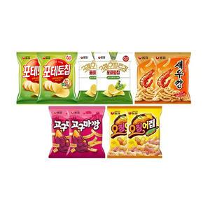 포테토크레오세트1(포테토칩오리지2,크레오파트라와사비2,새우깡2,고구마깡2,오징어집2)