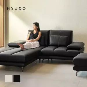 [휴도]사계의 동백 모듈형 2100 천연면피 가죽 스윙 소파 3인