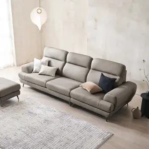 디오스 4인 전체 천연 면피가죽 소파