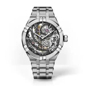 모리스라크로와 아이콘 스켈레톤 메뉴팩처 남성용 오토매틱 45mm 메탈밴드 A