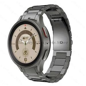 삼성 갤럭시 시계 7/6 클래식 40mm 5Pro 4 시계줄 용 틈 없음 티타늄 금속 스트랩