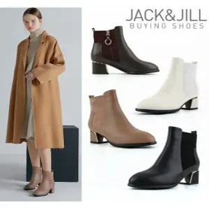 [잭앤질]잭앤질 바잉 소가죽 미들힐 앵클부츠(JNF02S)