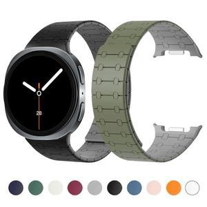 삼성 갤럭시 워치 8 40mm 44mm용 마그네틱 루프 밴드 실리콘 스포츠 스트랩 클래식 호환, 틈새 없음, 곡선