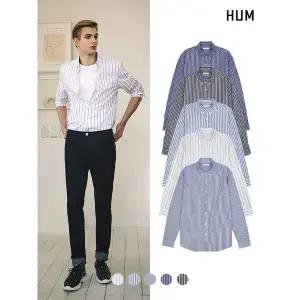 [본사][HUM]유니) 포플린 스트라이프 셔츠(FHNSCSL701P)