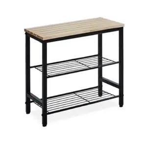 RO204-01 낙엽송원목 벤치겸선반 3단500 선반겸용 벤치 벤치의자 벤치겸용선반 낙엽송 원목벤치