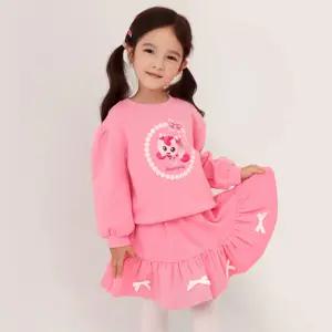 슈팅스타캐치티니핑 여아용 하츄핑 리본 퍼프 기모 맨투맨 스커트 세트
