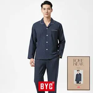 BYC 남자 잠옷 세트 순면 60수 긴팔 봄 가을 겨울 홈웨어 남성 파자마 빅사이즈 NCG1167