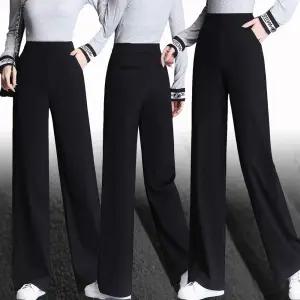 힙제이 (S~4XL) 기모바지 본딩기모 와이드팬츠 통바지 여성 겨울바지