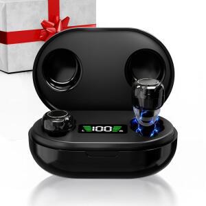 노인용 OTC 충전식 보청기 | 30시간 플레이 시간, 3가지 모드(회의/스포츠/야외) | 6가지 실리콘 이어팁, LCD 디스플레이, 청소 브러시