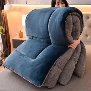 겨울 극세사 벨벳 이불 푹신한 침대 q k 두꺼운 퀸사이즈