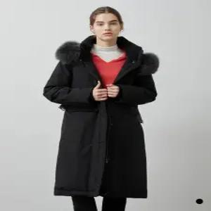 [올리비아로렌] 후두 롱 구스다운점퍼VVPKD4WA471