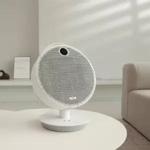 보아르 모노 라운드 미니 전기 히터 온풍기 PTC 상하좌우 회전 자동 온도조절 가정용 사무실 저소음 이동식 열풍기 VHET-001WH 화이트