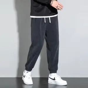 TLB 핫테크 기모 코듀로이 남성용 스판밴딩 긴바지 운동복 작업복 조거핏