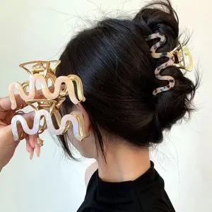 [콩심팥심]URK 집게핀 웨이브 167 자개 올림머리 반묶음