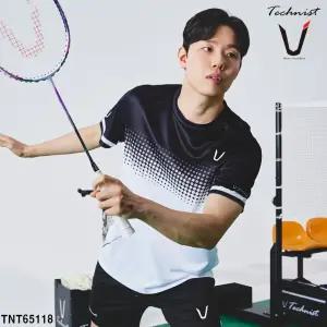 테크니스트 배드민턴 기획 티셔츠 반팔 상의 블랙 화이트 TNT65118 남성 여성 남녀공용