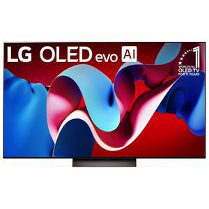 알렉사가 내장된 매직 리모컨 AI 기반의 LG 65인치급 OLED evo C4 시리즈 스마트 TV 4K 프로세서 평면 화면(OLED65C4PUA, 2024)
