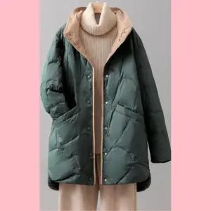 3D입체퀼팅 오리털 배색 런칭 여성경량패딩 점퍼 미디코트 간절기 하이넥 잠바 겨울