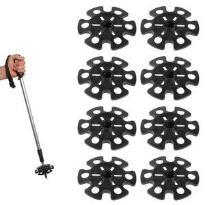 폴을 위한 8pcs 스노우 바스켓 스키 폴 교체 워킹 스틱 팁 하이킹