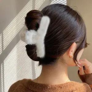 여성 헤어 퍼집게핀 1P 베이직 겨울 올림머리 패션 올림머리집게