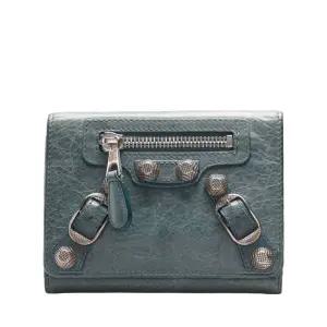 [중고명품] 블루그린 램스킨 자이언트 여성 카드지갑 225083 D940N 4401