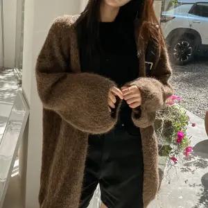 [데일리/포근템] 헤어리 니트 오픈 루즈핏 가디건