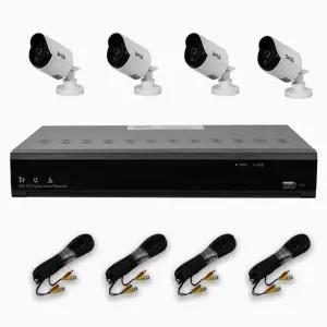 화인츠 500만화소 4채널 CCTV자가설치세트 패키지 실외 CCTV 녹화기 카메라4개 20m케이블 1TB XRT4104