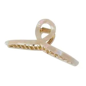 [골드스마일]빅사이즈 롱 올림머리 반묶음머리 헤어 집게핀 자개