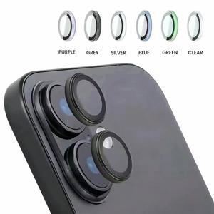 1 3개  3D 메탈 렌즈 보호 유리 아이폰 호환 17프로 맥스 에어 합금 후면 카메라 링 커버