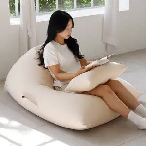 우리가족 1인용 대형 빈백 팔받침 쿠션 세트