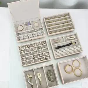 스태커스 보석함 5단 상단 악세사리 미디움 영국 목걸이 예물 여행용 보관함 돌반지보관함