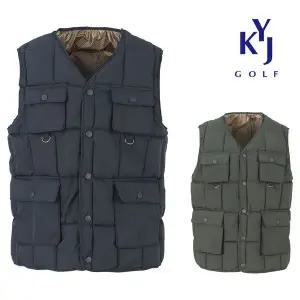 [김영주골프] 겨울 발열 안감 패딩 조끼 4포켓 클립 방한 남성 골프 베스트 KPWMVE86