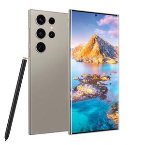 Echoamo S24 울트라 휴대폰 5G 언락 폰, 툴 펜이 있는 스마트폰, 안드로이드 14.0 6GB+256GB 듀얼 SIM 스탠바이 (그레이)