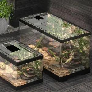 뱀 사육장 아크릴 파충류 육지 은신처 하우스 고슴도치