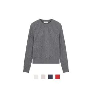 [롯데백화점]폴햄 여성 메리노 케이블조직 꽈배기 니트 PHF4ER2470