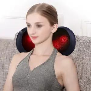 쿠션 베개형 목어깨 마사지베개 차량용 허리 등 안마기 휴대용