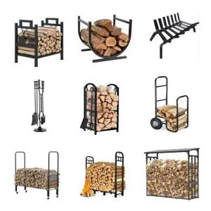 대형 장작 거치대 땔감 철제 보관대 야외 펜션 창고