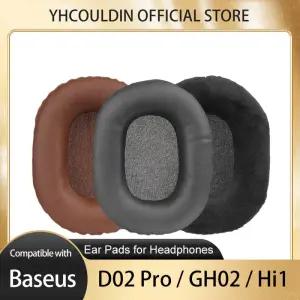 이어캡 이어폰 고무캡 Baseus Hi1 헤드폰 GH02 헤드셋 패드 커버 D02Pro 이어 컵 쿠션 Squre Black Earpads