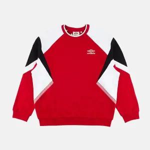 [엄브로] HBL OG 풋볼 무드 테이프 로고 맨투맨 레드 UP421CFSO5