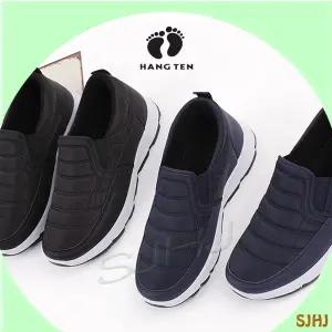 행텐 2917 컴포트 경량 방한 남성 웜 슬립온 / 블랙 네이비 / 따뜻한 겨울신발 포근한 착화감 겨울용 방한화 일상 외출 산책