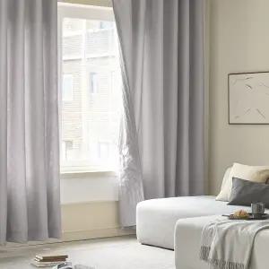 [모던하우스] ON 먼지없는 헤링본 3중방한 3도씨커튼 265x240 1장 그레이