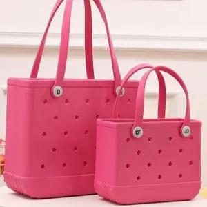 비치백 실리콘 바구니 헬스장 방수 가방 비치 수영 로즈